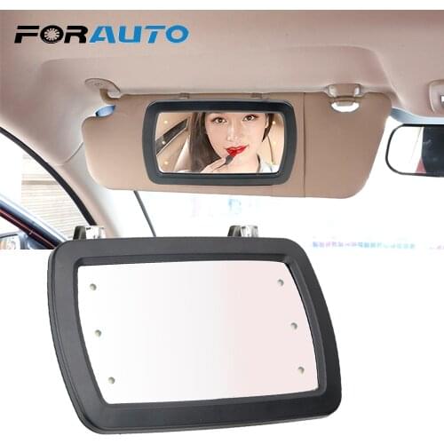 FORAUTO Car Sun Visor Mirror Vanity Mirror with Six LED Lights Automobile Make Up Mirror Makeup Sun-shading Cosmetic Mirror