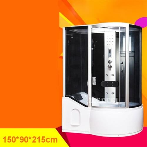 Household Bathroom Shower Room High-quality Tempered Glass Integrated Steam Shower Room With Bathtub 110V/220V 12W 150x90x215CM
