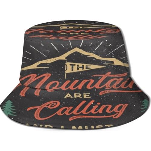 CINESSD 2021 New Fishermans Hat Unisex Bob Cap Mountains Adventure Poster Hip Hop Gorros Panama Windproof outdoor Bucket Hat