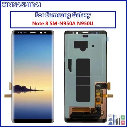 100% Original Super Amoled Display for SAMSUNG Galaxy Note 8 LCD N950 N950F LCD Display Touch Screen Replacement Parts