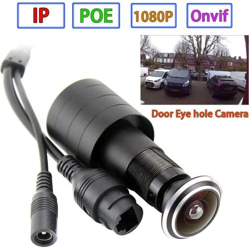 2MP 1080P HD Indoor Door Eye Hole Onvif Network Peephole Color IP Home Security Camera 150 Degrees Surveillance Vedio POE Camera