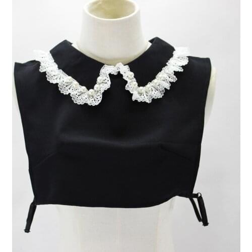 Linbaiway Womens Sweet Doll Lapel False Fake Collar Ladies Detachable Half Shirt Sweater Dress Autumn False Collars Nep Kraagie