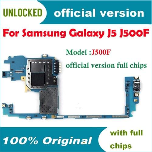 Good working mainboard for Samsung Galaxy J5 J500F motherboard with chips logic board mainboard Original J500F replaced board
