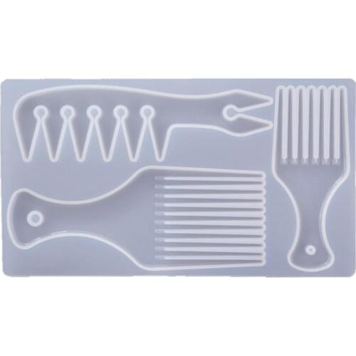 Reusable African Comb Mirror Silicone Mold Creative DIY Epoxy Resin Epoxy Comb Mold Comb Gift Handicraft Mold For Parents