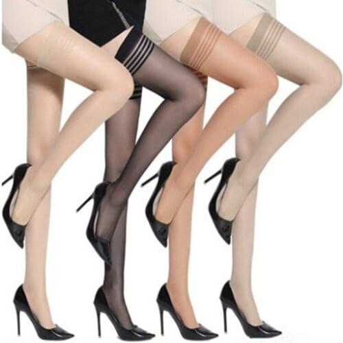 Fashion All-match Long Socks Women Thin Summer Thigh High Stockings Half Flesh Color Knee High Socks Thigh High Socks Women