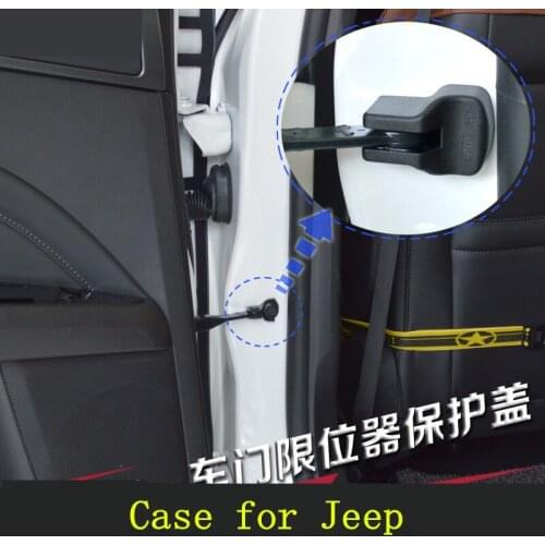 Car Styling Car door limiting stopper covers case for JEEP Renegade Compass 2017 Car styling