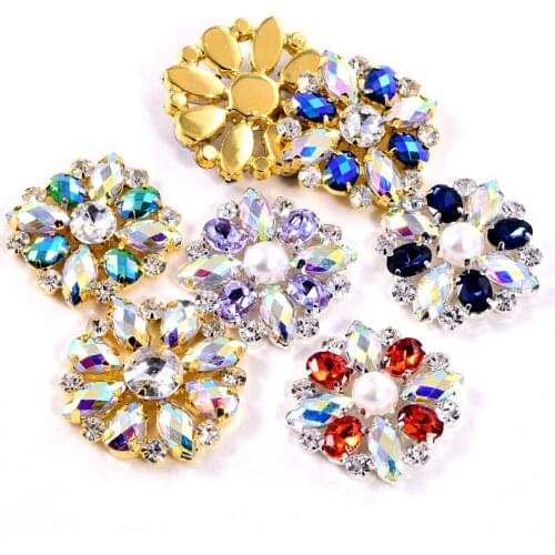 Crystal 3cm Sew On Rhinestones Applique Teardrop Dragonfly Shape Medal Crystal Strass for Wedding Dress Decoration B1333