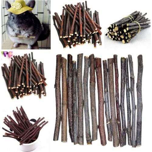 Apple Branch Chew Sticks Rabbits Hamster Guinea Pig Parrots Mice Rat Snacks