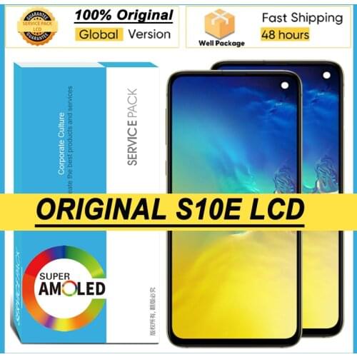 100% Original 5.8'' AMOLED Display for Samsung Galaxy S10E G970F/DS G970U G970W Full LCD Touch Screen Digitizer Repair Parts