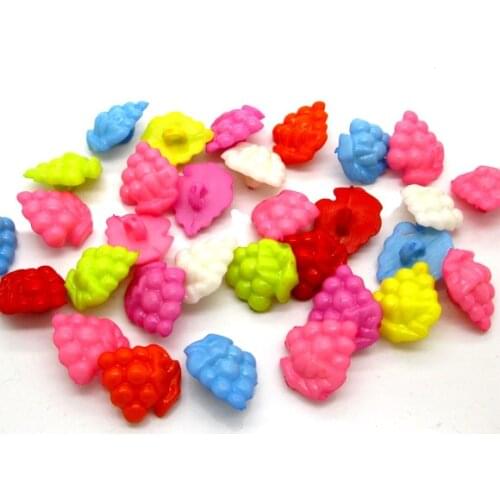 100Pcs Mixed Grape Acrylic Sewing Buttons For Cloth Flatback Cabochon Scrapbooking Crafts Knopf Bouton Decor Diy Accessories