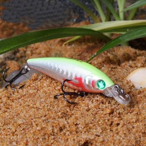 3D Eyes Diving Depth 0.5M Bionic Plastic Fishing Bait Artificial Minnow Wobblers 6cm/6g Freshwater Fishing Lure Hard Bait