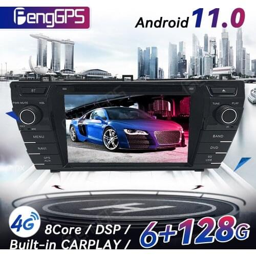 Android 10.0 GPS Navigation For Toyota Corolla 2013-2017 Multimedia Headunit CD DVD Player Touchscreen With Carplay 4+64G DSP