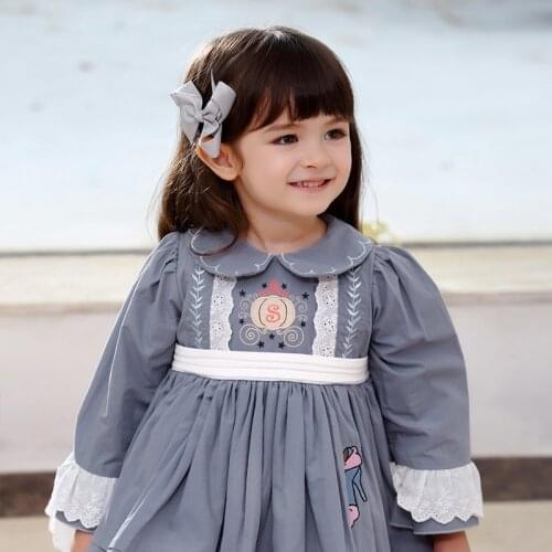 Baby vestido winter Grey dresses for girls Christmas dress for kids little girl 1 year girl birthday bow party dress