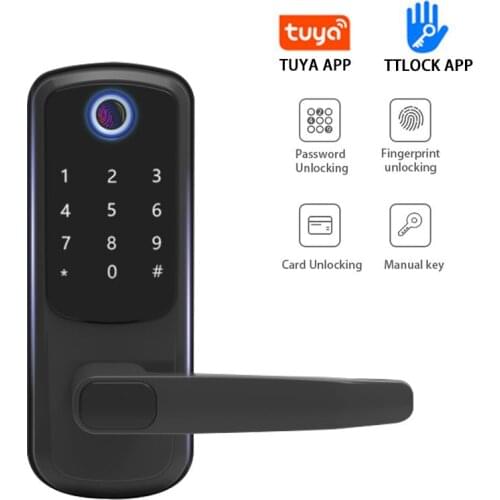 Tuya Wifi Smart Lock TTlock Security Intelligent Fingerprint Lock With Bluetooth WiFi APP Password RFID Door Lock Door lock