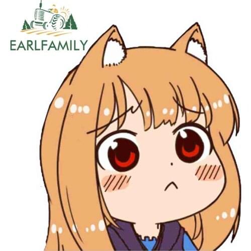 EARLFAMILY 13cm For Spice And Wolf Fine Car Stickers Vinyl Car Wrap Decal Waterproof Suitable For VAN RV DIY Decoration