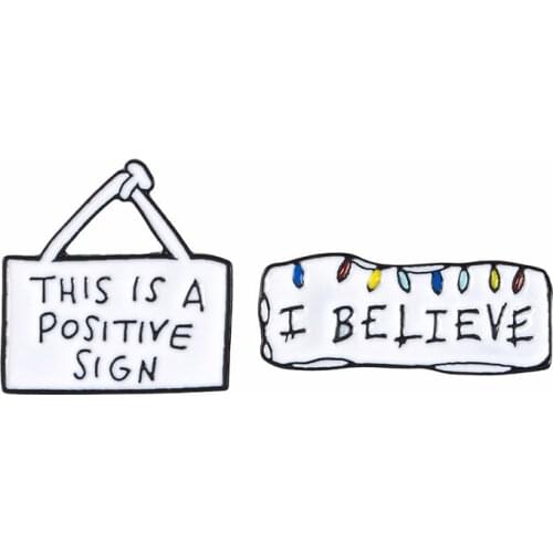 Encourage quotes pins Enamel pins Badges"I Believe" Brooches Motivational Jewelry Inspiration gifts to friends wholesale