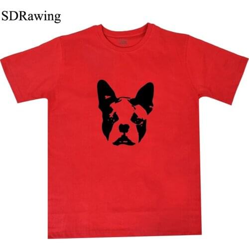 Boston Terrier print cotton t Shirt Personalized Graphic Tees Dog lover shirt gift for girlfriend summer casual tops drop ship