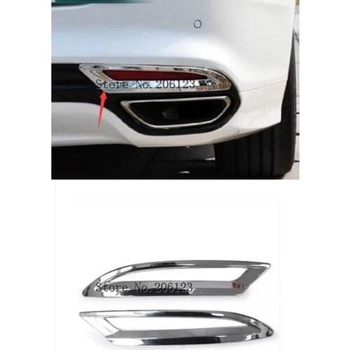 Chrome Rear Reflector For Ford Fusion Mondeo 2013 2014 2015 2016 2017 2018 Fog Light Lamp Foglight Cover Trim Garnish Molding