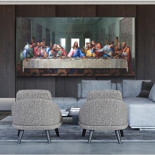 Leonardo da Vinci- Last Supper Canvas Paintings On the Wall Art Posters And Prints Famous Art Jesus Wall Picture Home Decoration