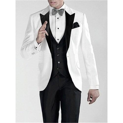 New Classic Men’s Suit Smolking Noivo Terno Slim Fit Easculino Evening Suits For Men Formal Wedding Groom Tuxedo Peakled Lapel O