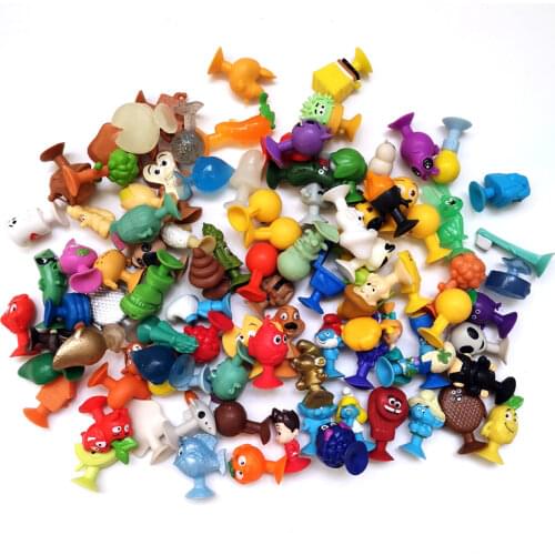 50-100pcs original mini TPR soft stikeez figures Fruit Vegetable Monster Animal Fish Bird toy gift for kid children boy girl