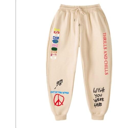 Autumn and Winter Trousers Couple Letter Printing Jogging Pants Hip-hop Street Mens Sports Pants Trousers Mens Jogging Pants