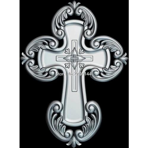 Cross 3D model relief figure STL format Religion 3d model relief for cnc in STL file format