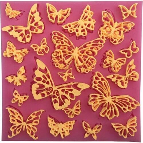 Butterfly Shape Fondant Cake Silicone Mold Lace Mat Cupcake Biscuits Pastry Chocolate Mould Cake Decoration DIY Baking Tools
