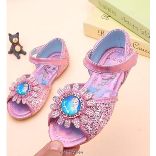 Original Disney Frozen Shoes For Baby Girls Childrens Dance non slip Princess Shoes Cartoon Elsa Shoes Girls Sandals