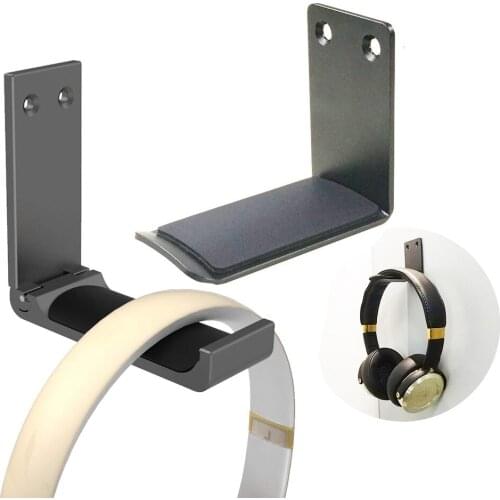 2pcs Headphone Stand Hanger, Headset Holder Mount, Hook Aluminum with Strong Adhesive Tape for Headphones