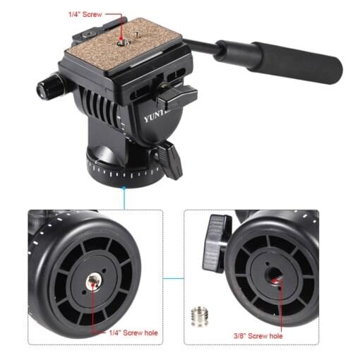 YT-950 360 Degrees Hydraulic Pressure Fluid Drag Tripod Head For Canon Nikon DSLR DV Video Camera Shooting Filming Slider Rail