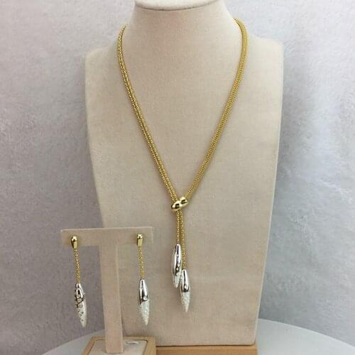 Yuminglai Simple Jewelry Costume Jewelry Sets Necklace with Earrings for Women FHK11122