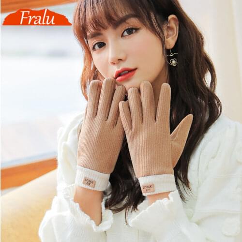 2021 new ladies autumn and winter gloves touch screen plus velvet warm hyaluronic acid cation self-heating gloves