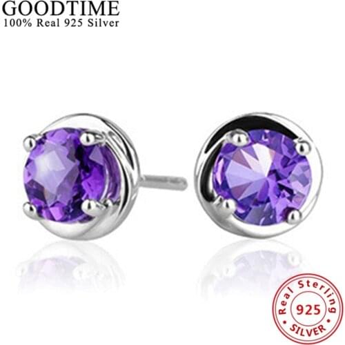 100% Real Genuine 925 Sterling Earrings Jewelry Solid 925 Silver Stud Earrings Brincos fashion women jewelry Gift E047