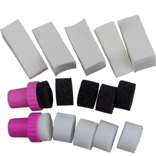 1 Set Nail Art Sponge Stamp Stamping Polish Template Transfer DIY Manicure Tool