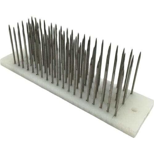 1pc/Lot White Hair hackle with 100 pcs needle for comb machine weft haaknaalden crochet locks braids hook set wigs wig agulha