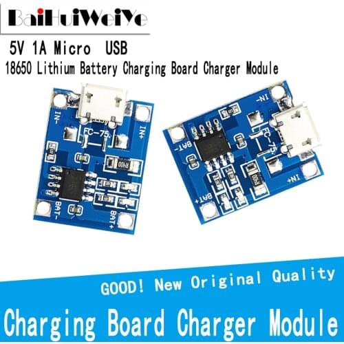 10pcs 5V 1A MICRO USB 18650 Lithium Battery Charging Board Charger Module TP4056 Module Charging Board