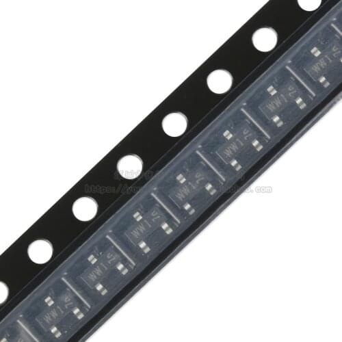 100pcs / 1 lot Original BAT54C, 215 silk screen WW1/SOT-23 30V/200mA Schottky diode