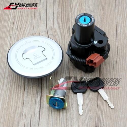 2 Cables Ignition Switch Fuel Gas Cap Seat Lock Key Kit For Honda CBR500R RA CBR500R CB500F CB500X FA CB500X 35010-MJW-A82