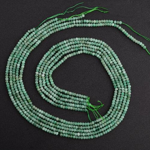 2 strands Natural Emerald Faceted Rondelle Beads 2x3mm