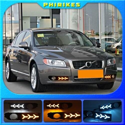 2pcs Car LED DRL Daytime Running Lights Running Lamp For Volvo S80 S80L 2007 2008 2009 2010 2011 2012 2013