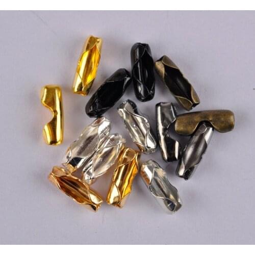 2000Pcs Connector Clasp Fitting Ball Chain End Crimps Beads Bracelets Connector Clasp Components Diy For Jewelry Making