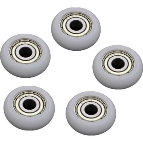 5*21.5*7mm Plastic Coated Pulley Tire Wheel Arc Ball Bearing 625ZZ for Kossel 3D Printer