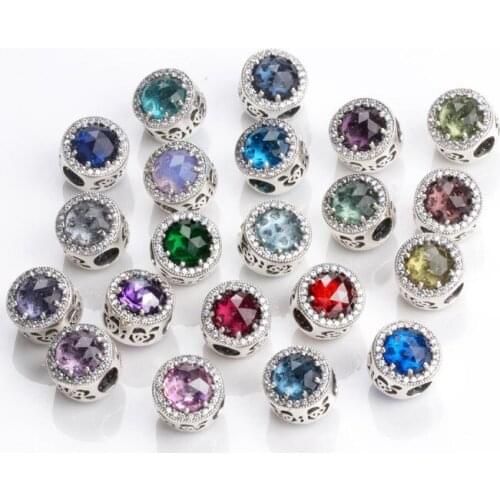 Authentic 925 Sterling Silver Beads New Style Rose Hollowed Out Opal Beads Fit Original Pandora Bracelet For Women Diy Jewelry