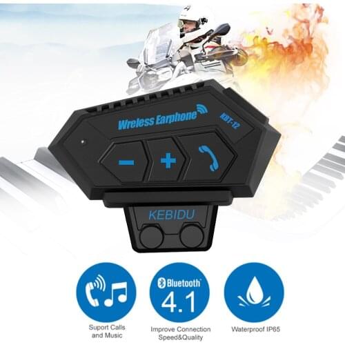 Moto Helmet Headset V4.1 Stereo Music Player Bluetooth Headset For Helmet Motorcycle Pair 2 Phones Compatible Full Half Helmet