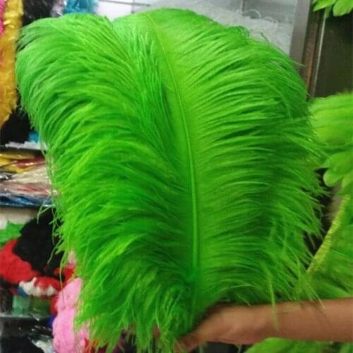 Big pole 10 PCS natural green ostrich feather 65-70 cm/26-28 inches ostrich feather for wedding decorations high quality plume