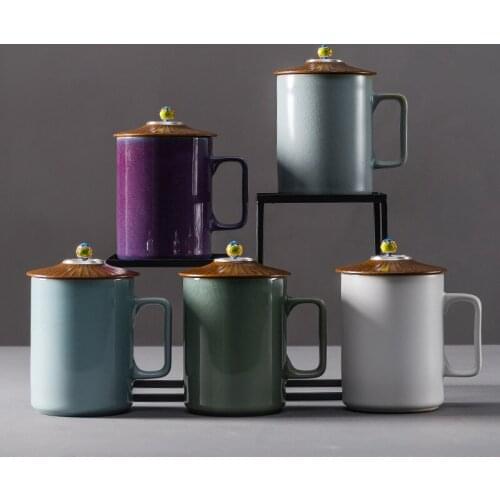 999 Pure Silver Gilt Silver Tea Cup Personal Cup Ceramic Mug Water Cup Tea Set Tea Cup Meeting Office Cup With Cover