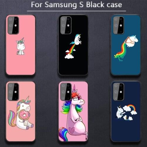 Phone Case for Samsung S6 S7 edge S8 S9 S20 S21 S30plus ultra S21/S30 S10-5G lite 2020 S10E Unicorn Rainbow Horse