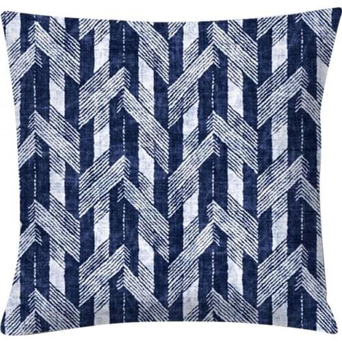 Pillow Case Blue Geometric Printed Throw Square Pillow Cover Sofa Chair Cushion Pillowcase Bedroom Living Room Decoration