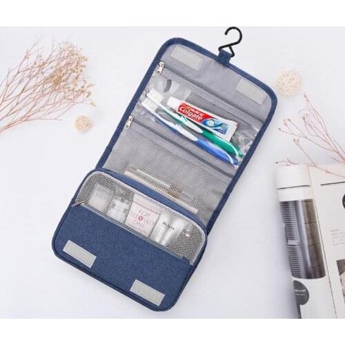 Travel Makeup Bag Waterproof Portable Women Toiletry Bag Oxford Cloth Hanging Foldable Three-dimensional Cosmetic Organizer